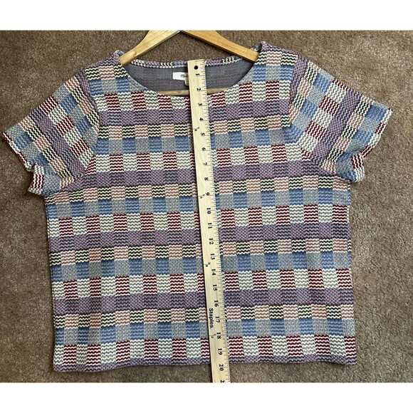 Madewell Checked Jacquard Setlist Boxy Tee Size M - Picture 7 of 10